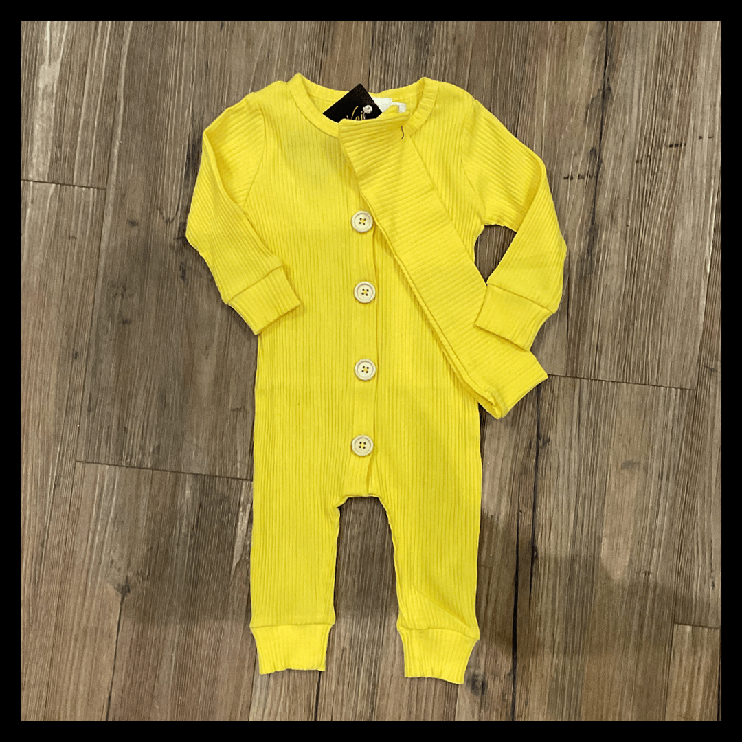 aria kai 3-6 M Yellow onesie with Head band