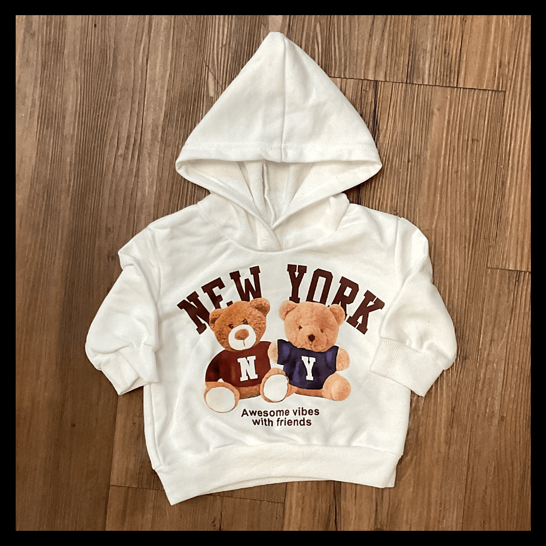 aria kai 3-6 WHT Twin Teddy hoodie