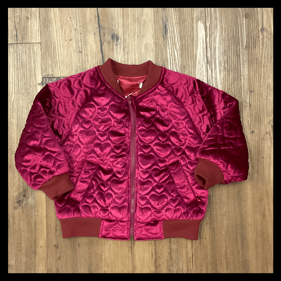 aria kai 3Y Burgundy palette velour jacket