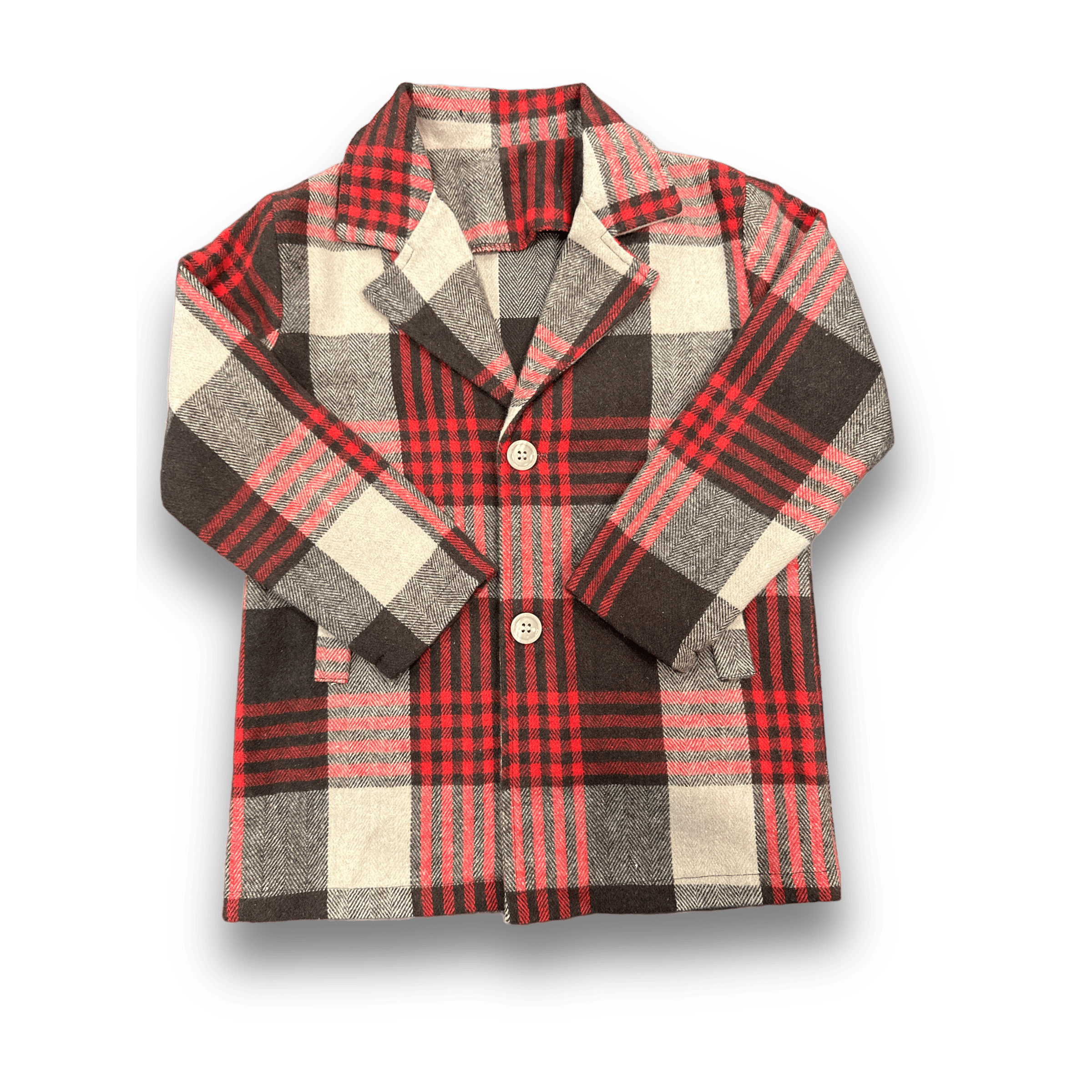 aria kai Brown Plaid Lapel Collar Coat