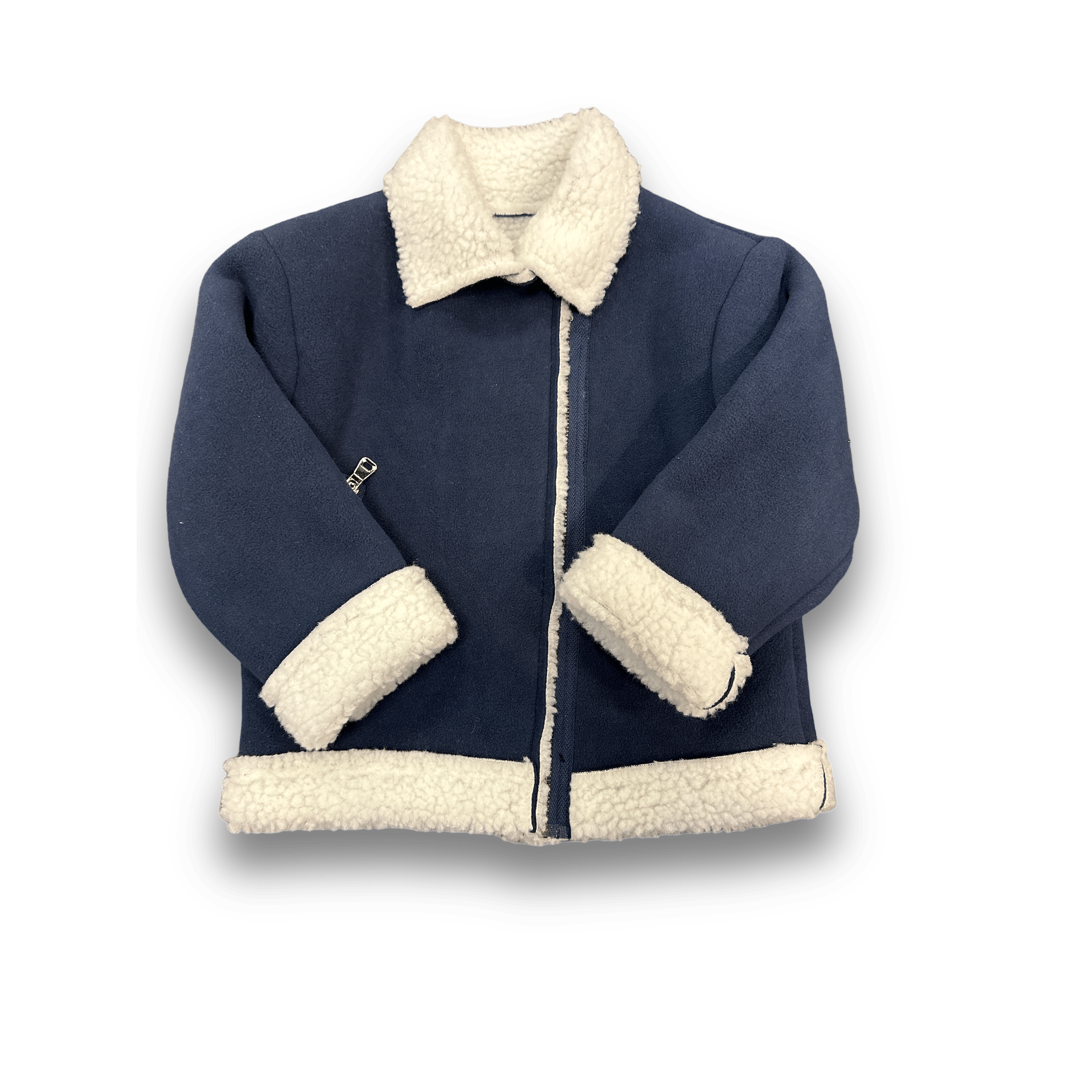 aria kai Navy Home alone wool jacket