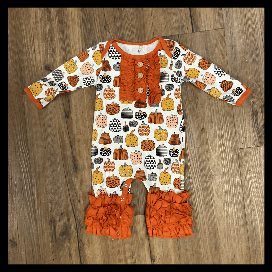 aria kai Orange Exotic pumpkin Onesie