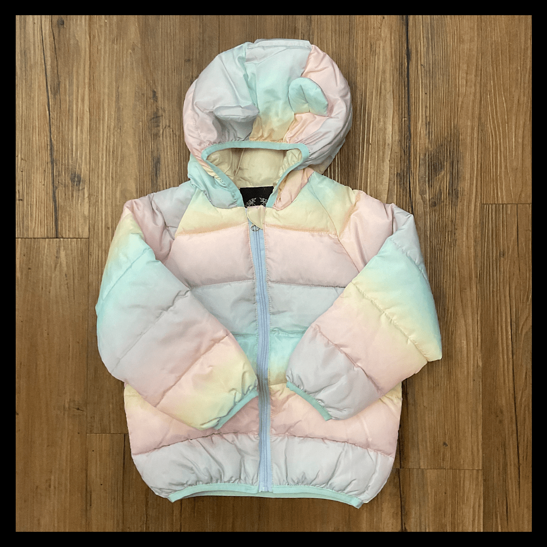 aria kai Rainbow puffer jackets