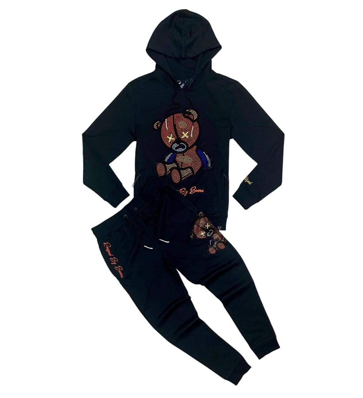 Civilized Black Civilized Rhinestone Bear Pullover