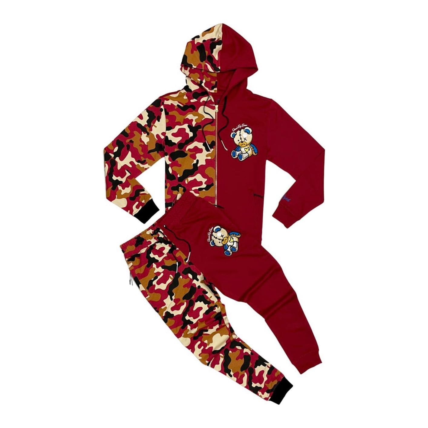 Civilized Burgundy Camo Bear bottom