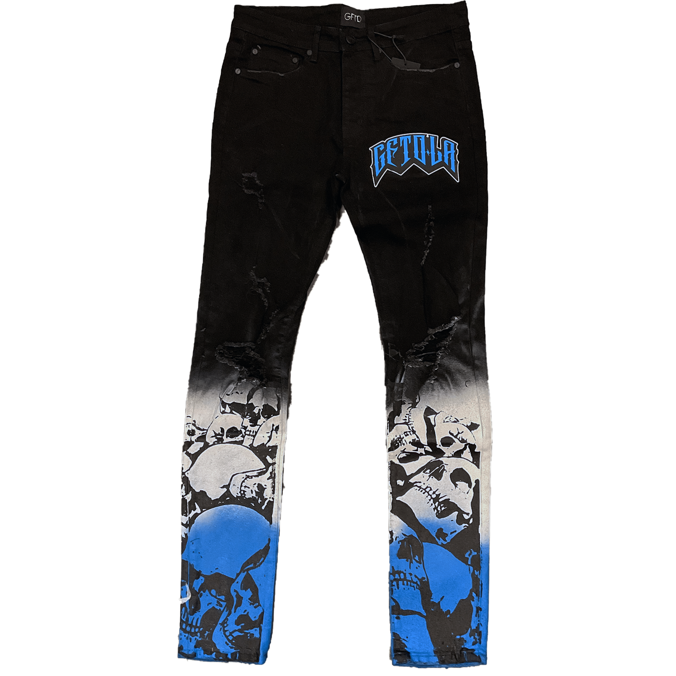 GFTD LA Max blue skull denim