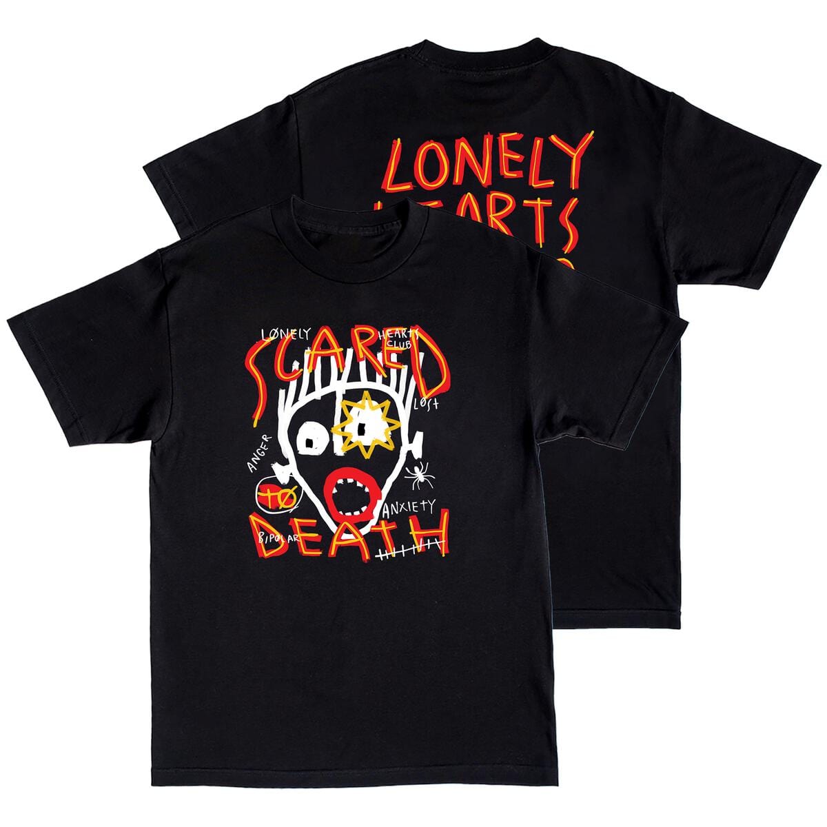 LONLY HEARTS T SHIRT S Scared To Death T-Shirt