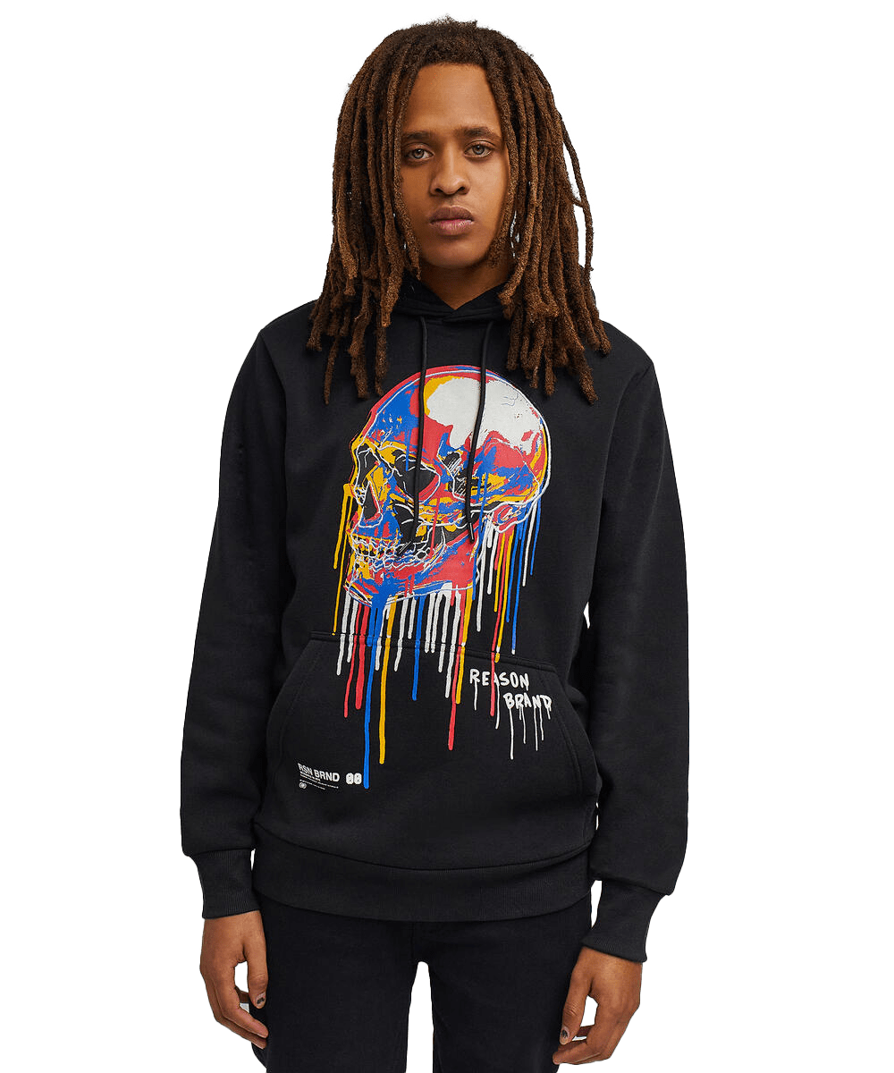 reason brand Dripping Skull Hoodie